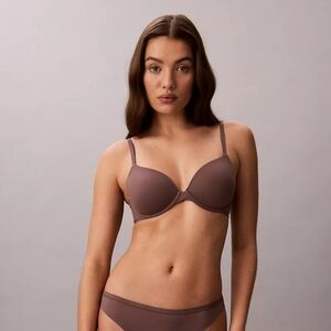 Calvin Klein Perfectly Fit T-Shirt Bra Brown Size 32DD NWT
